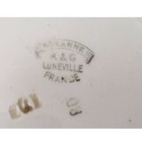 Antique KG Lunéville Roxanne flower soup plates