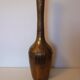 Large brass vase – sculptural piece – geometric decor – 64.5 cm