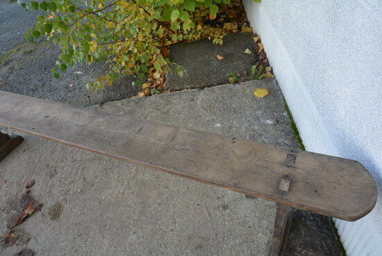 Large oak farm bench