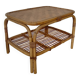Vintage coffee table / side table in rattan and bamboo – 1960s