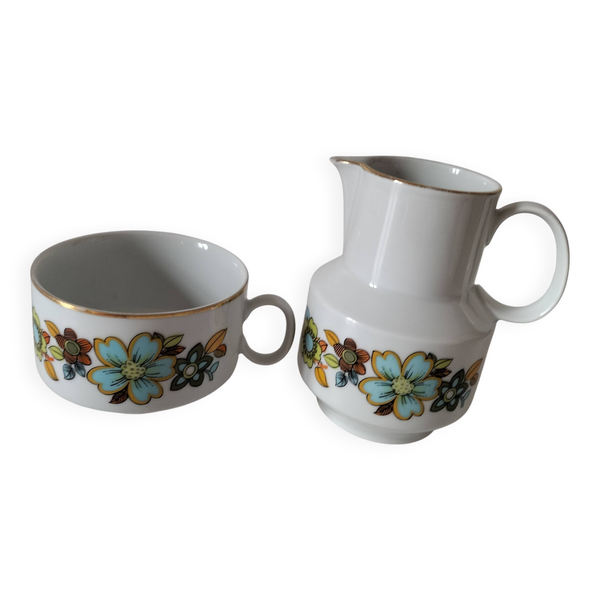 tasse à thé et pot à lait Manufacture Winterling Marktleuthen Bavaria