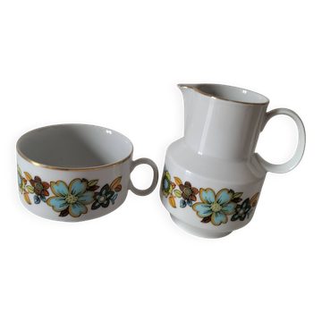 teacup and milk jug Manufacture Winterling Marktleuthen Bavaria