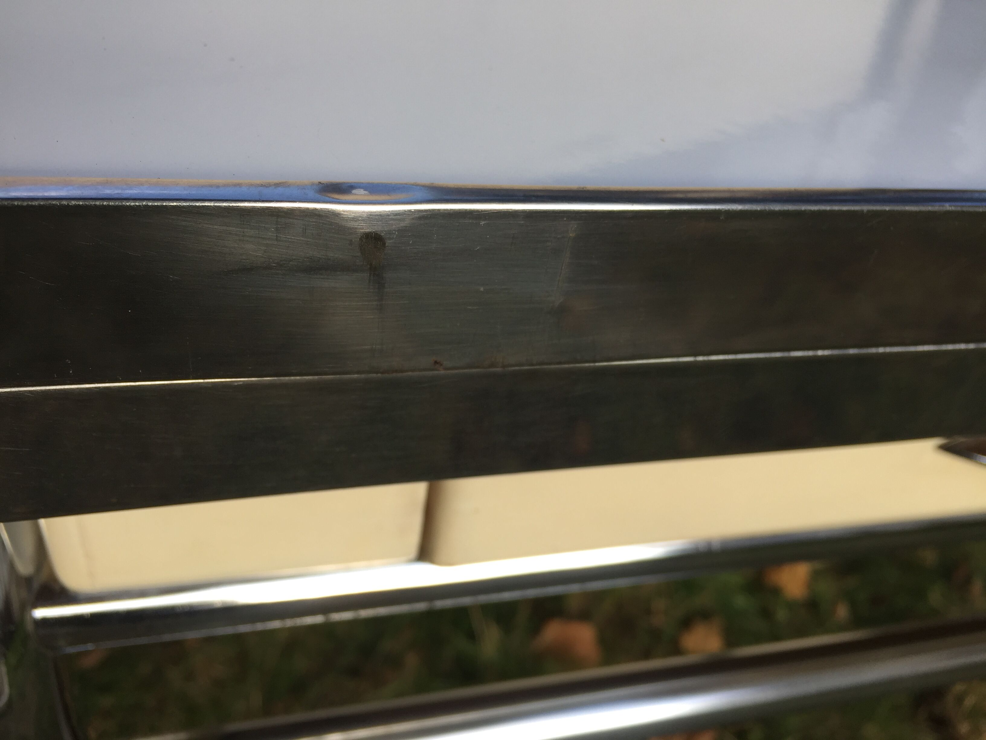 White vintage formica table 60s