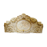 pediment panel with stucco angels