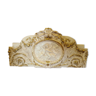 pediment panel with stucco angels