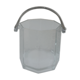 Vintage faceted glass ice bucket 1970