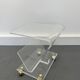 Vintage Acrylic Magazine Rack with Gold / Brass details, Plexiglas