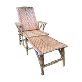 Chaise longue en rotin