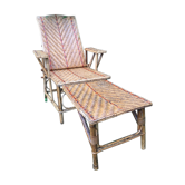 Chaise longue en rotin