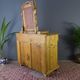Art nouveau style baltic pine chest of drawers with mirror