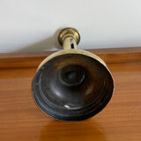 Old brass push candle holder
