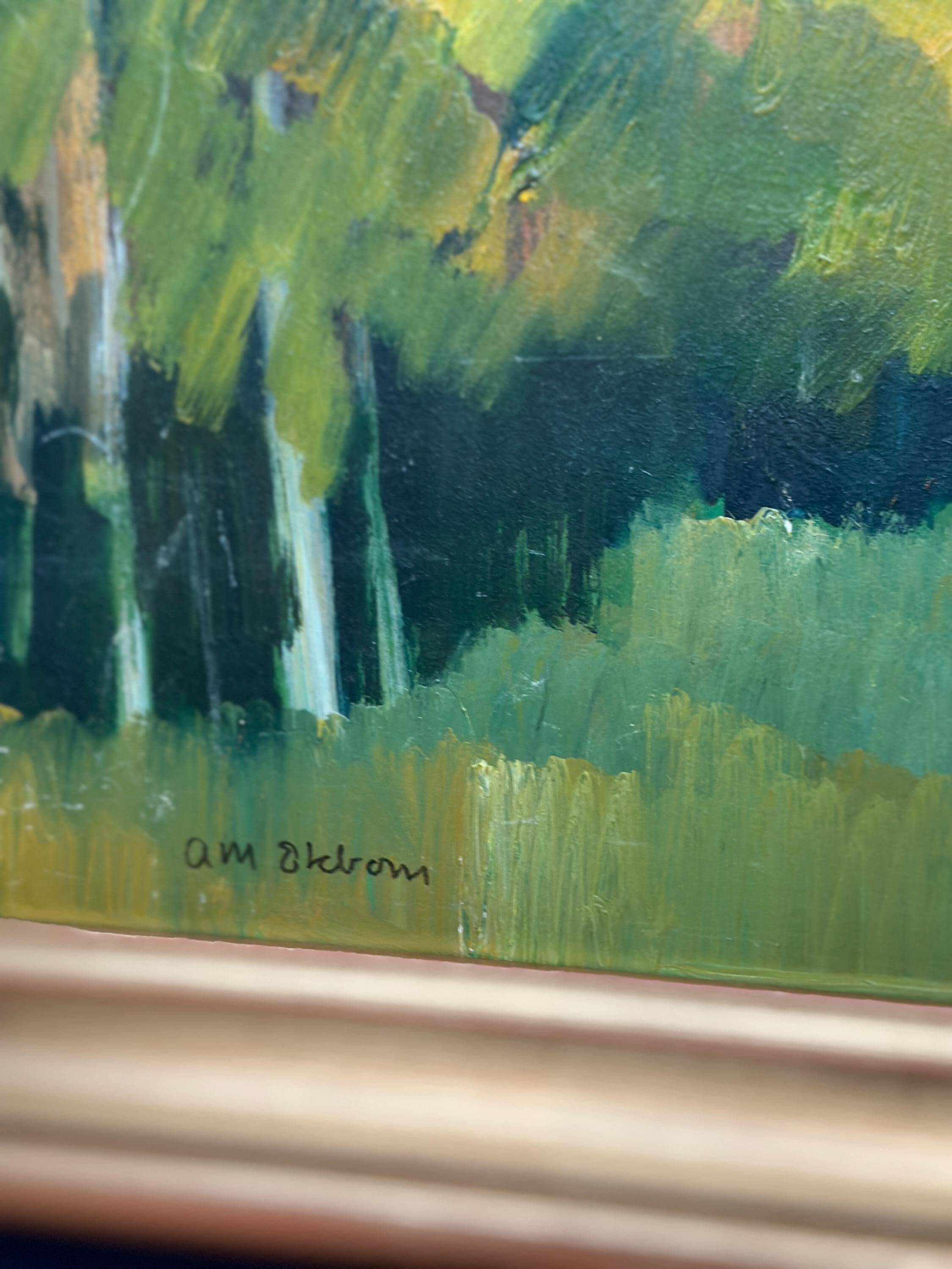 Swedish Oil on Panel – “Höst” by Ann‑Marie Ekbom Wikström