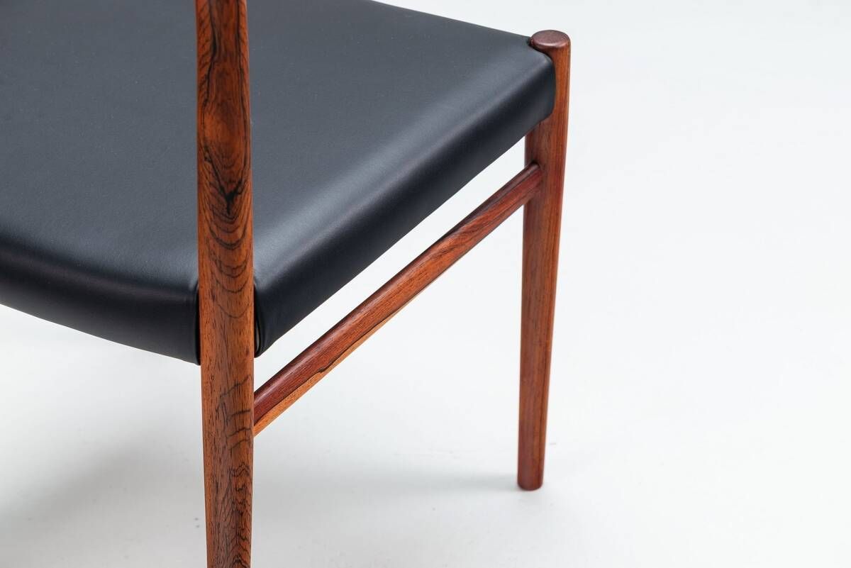 Arne Vodder model 418 dining chairs in rosewood Sibast Mobler Denmark 1960