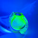 Mandruzzato Murano Sommerso Quadri-layer Outline UV Rare 70s Vase