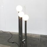 Vintage German floor lamp from the 1970s in glass and metal.