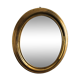 Oval brass mirror