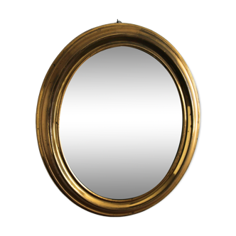 Miroir oval en laiton