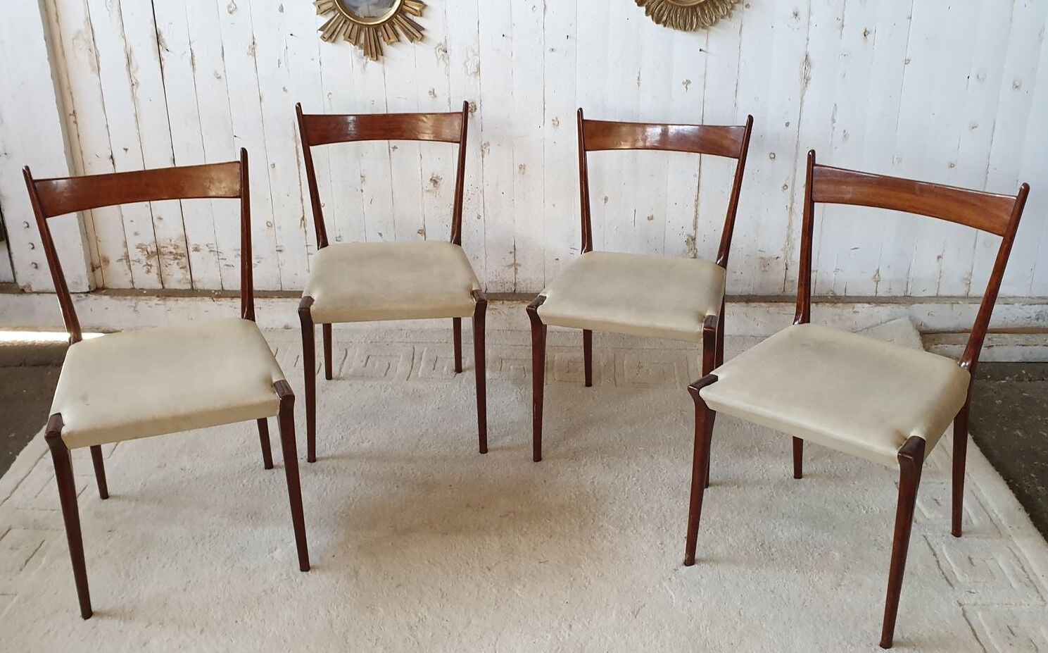 S2 teak dining chairs by Alfred Hendrickx for Belform 1960