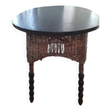 Table with turned wooden base