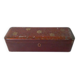 Antique orientalist art nouveau lacquered wooden box