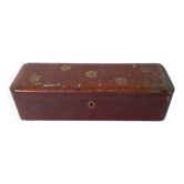 Antique orientalist art nouveau lacquered wooden box