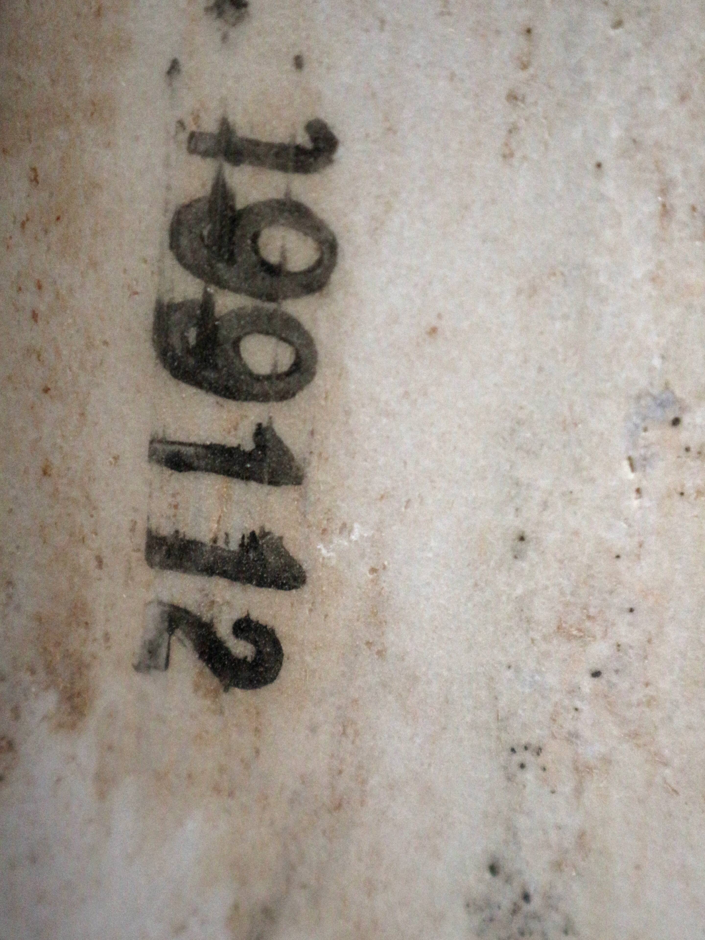 Square vintage Italian marble coffee table / side table from the 1970s