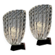 Large Wall Lamps attributed to Ercole Barovier & Toso, Italy, 1940s, Set of 2