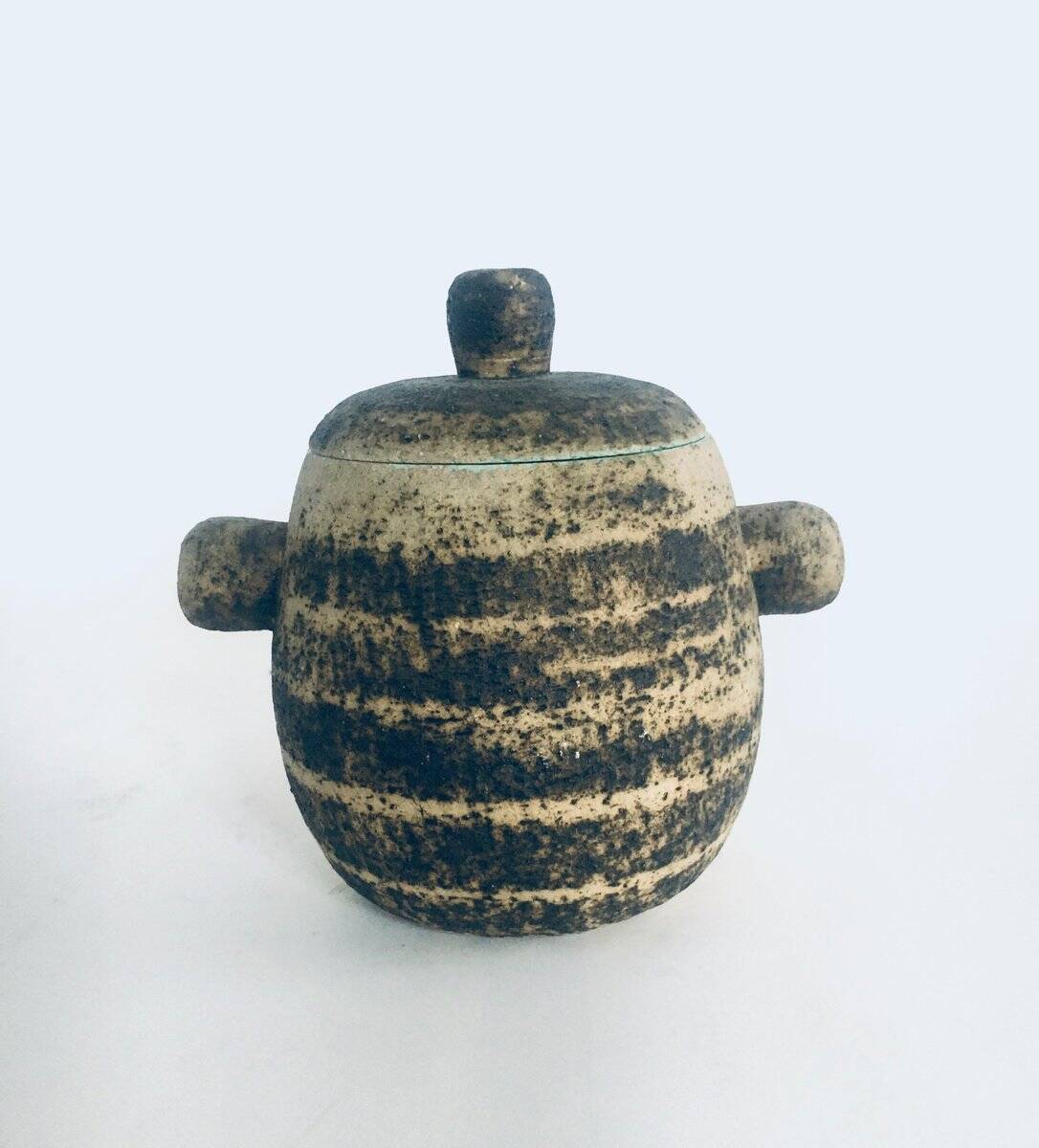 Brutalist Dutch Art Ceramic Pot by Pieter Groeneveldt, Netherlands, 1960s