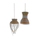 Duo de suspensions en rotin