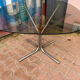 Table verre fumée vintage