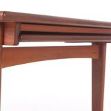 solid teak table with retractable server. Denmark 50s/60s