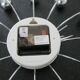 Wall clock spider chrome design karlsson vintage 1970-80