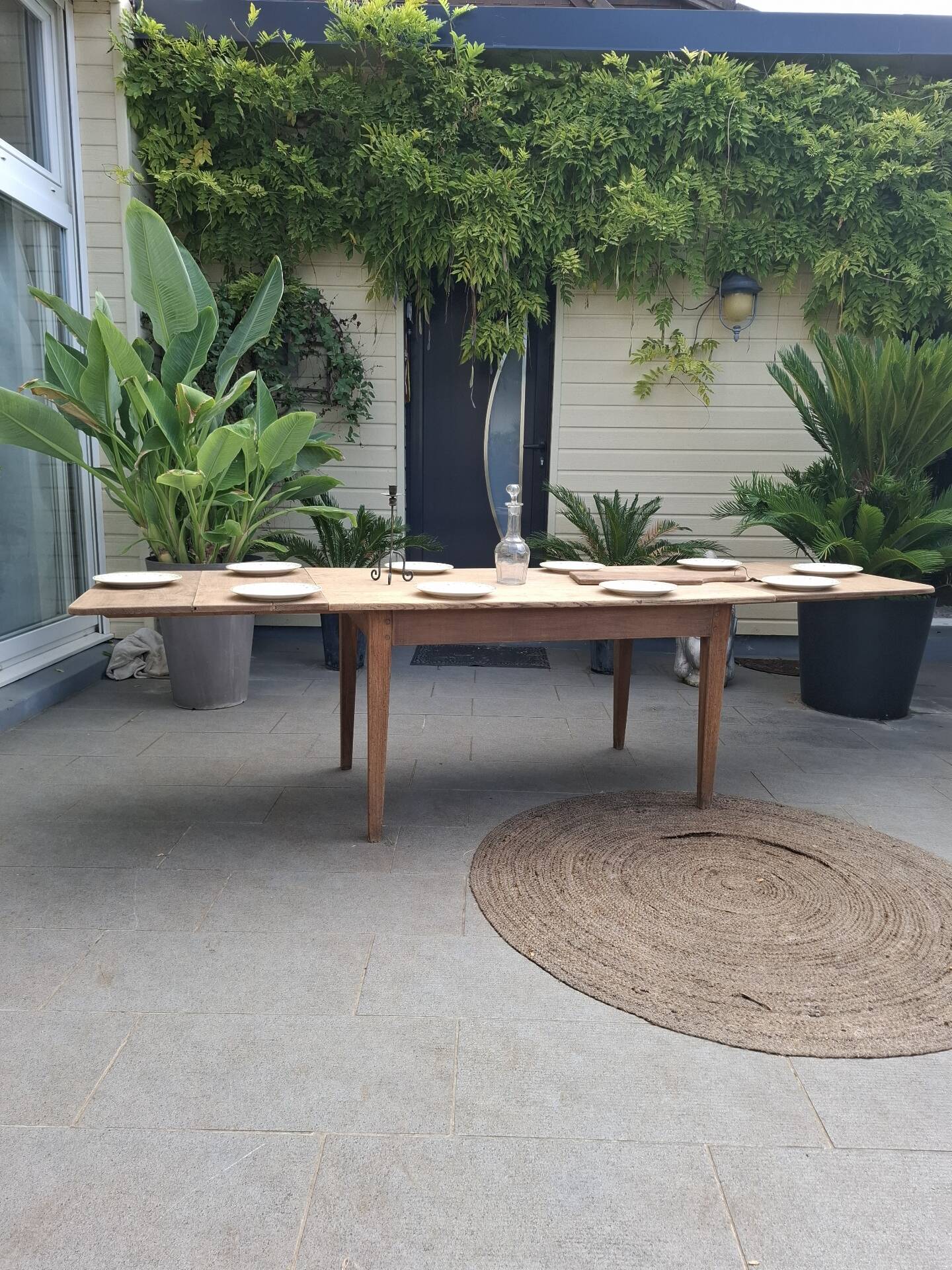 No53 table de ferme avec rallonges