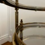 Brass and glass nesting table