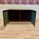 Commode palissandre et métal design 1950.