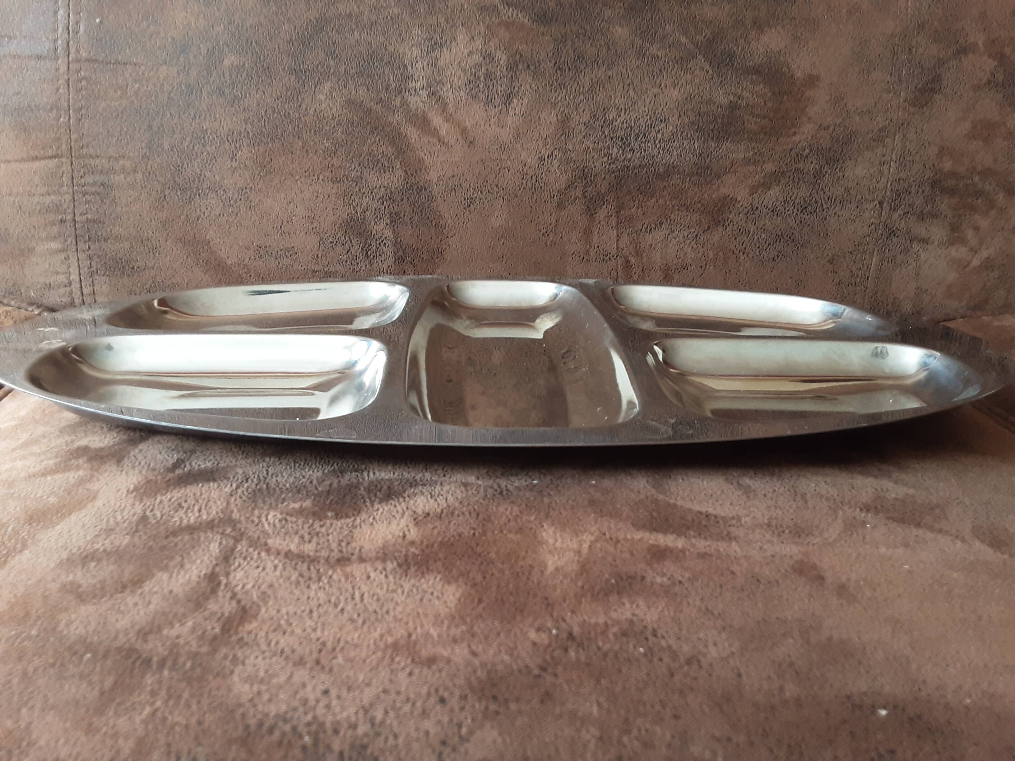 Vintage metal compartment dish