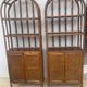 Vintage rattan libraries