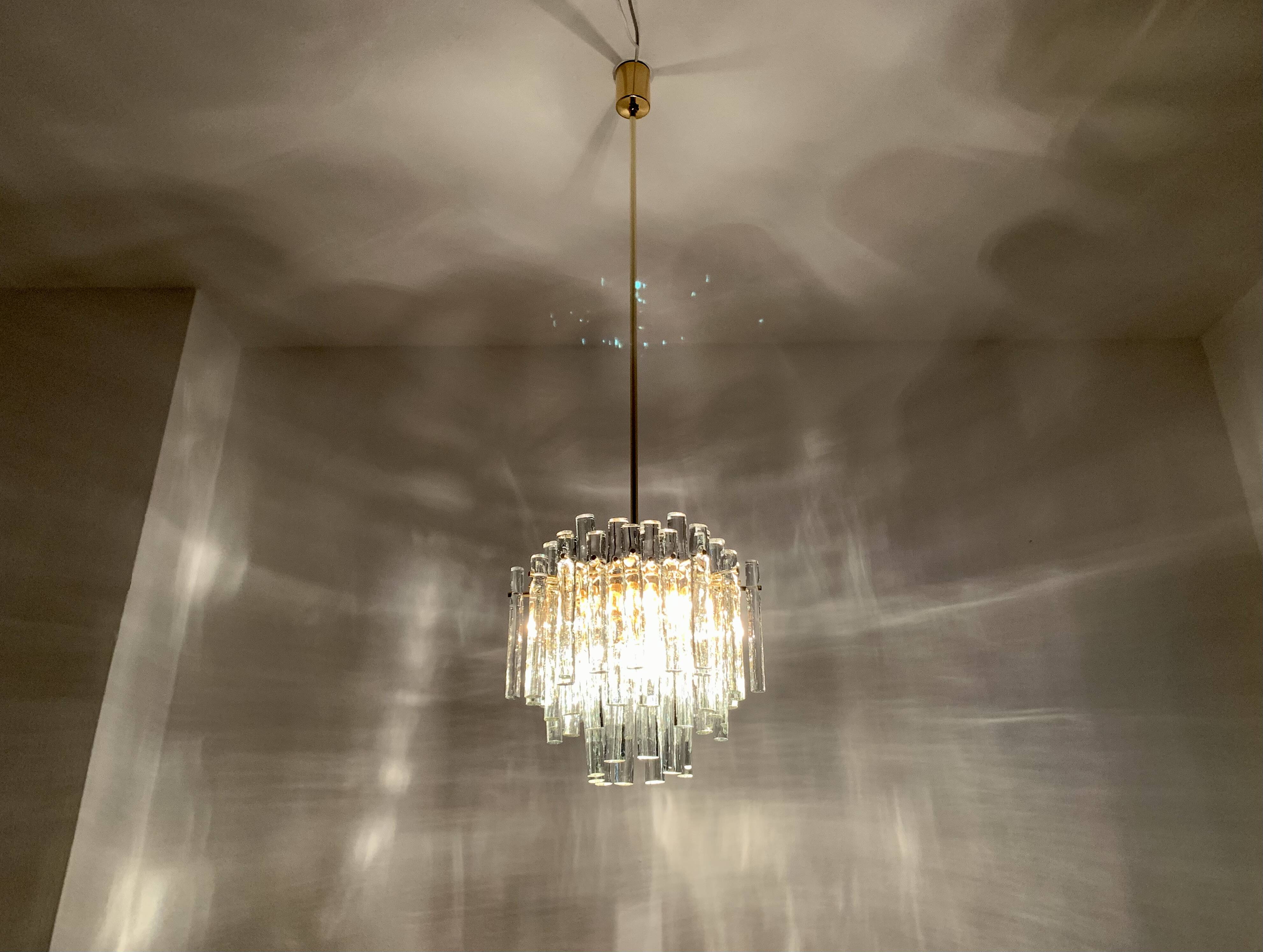 Crystal Glass Chandelier by Kinkeldey
