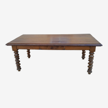 Old oak farmhouse table twisted feet