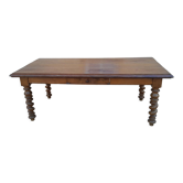 Old oak farmhouse table twisted feet