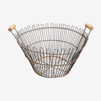 Panier de récolte métallique et bois