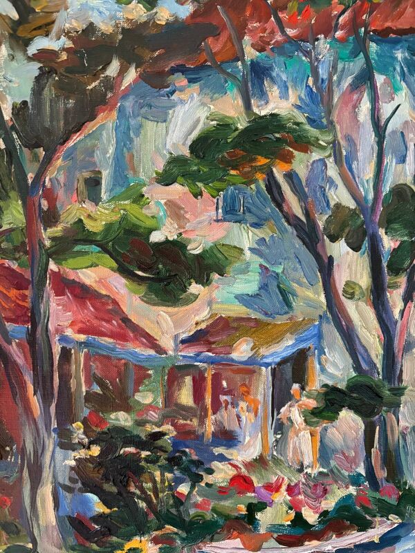 Paysage école russe signée