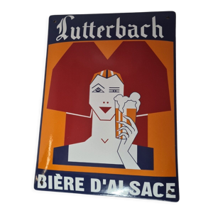 Plaque émaillée bière d'alsace