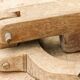Savoyard brutalist wooden nutcracker, popular art