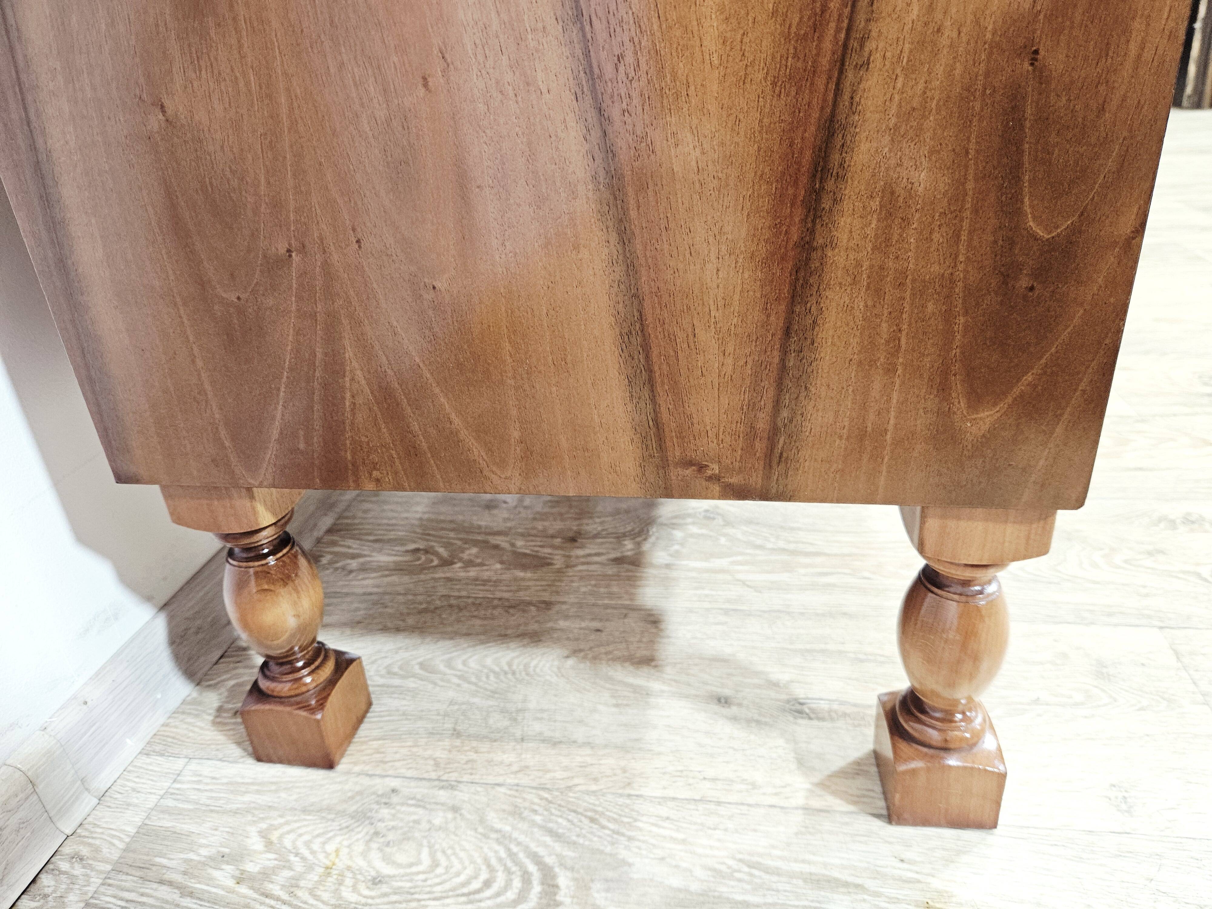 Walnut cylinder-roll-top secretary desk, 1970s.