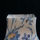 Lampe de table Abat-jour tissu Ikat et son pied en cristal