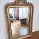 Miroir ancien à fronton doré - 117x76cm