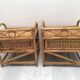 Vintage bamboo and rattan bedsides