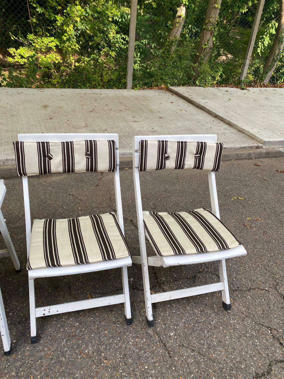 Vintage garden furniture set EMU Italy - 2 armchairs + 2 folding chairs
