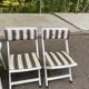 Vintage garden furniture set EMU Italy - 2 armchairs + 2 folding chairs